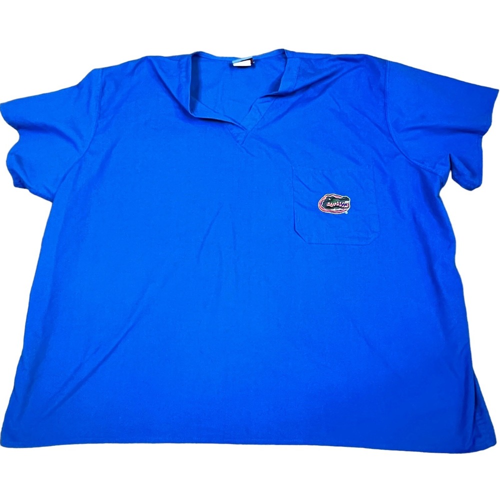 Gel Scrubs Florida Gators Scrub Top Unisex 3XL Blue Embroidered Logo Medical UF